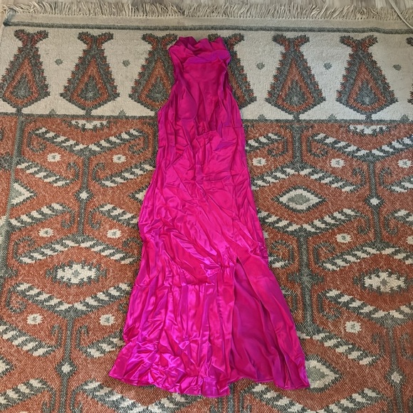 NWOT Amanda Uprichard Stanford Midi Dress in Dark Hot Pink medium - Picture 4 of 6
